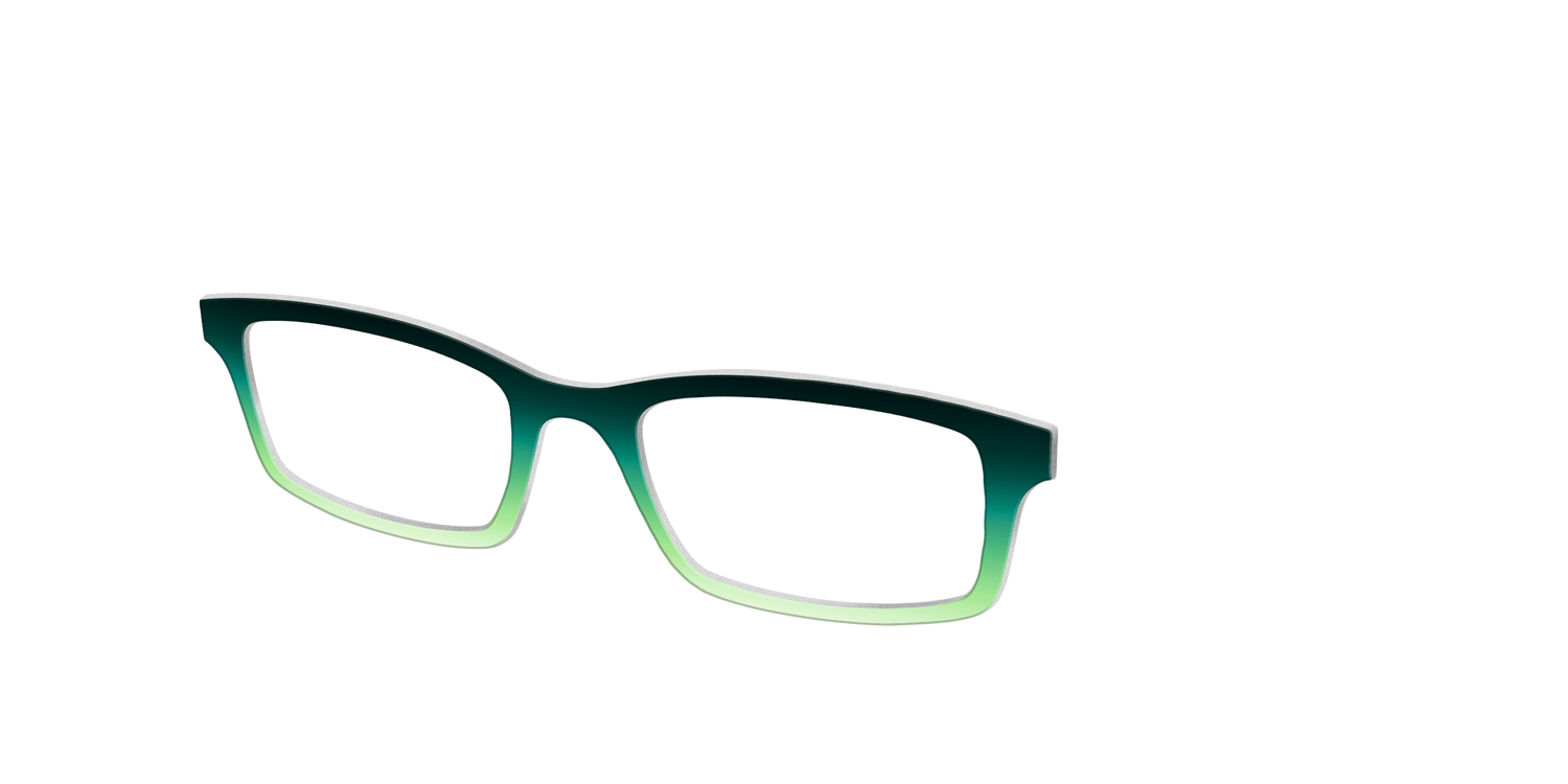 The Jade to Chartreuse Gradient - Angle Top Image - Pair Eyewear