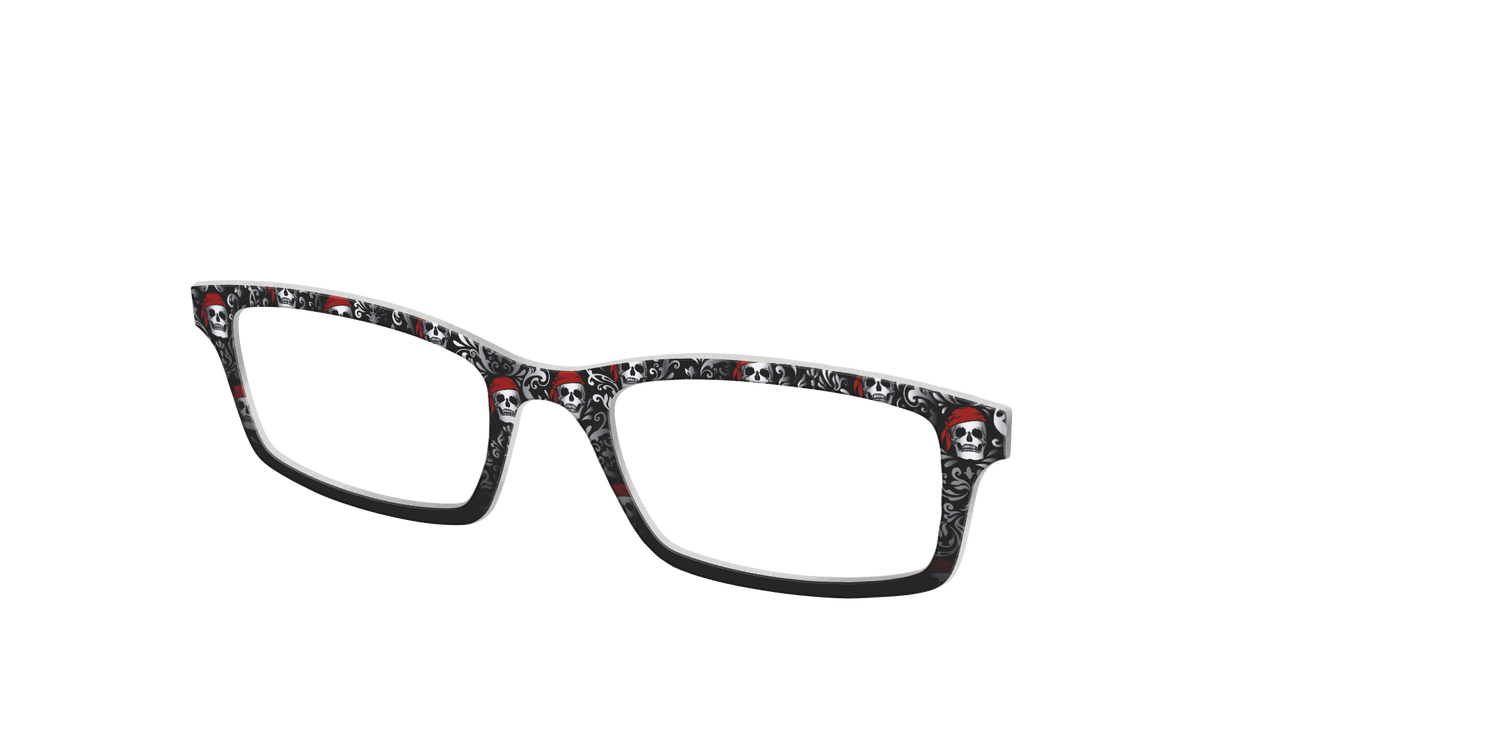 The Jolly Roger Damask - Angle Top Image - Pair Eyewear