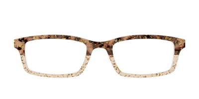 The Khaki Tortoise Crystal Split with Gold Flakes - Front Top Thumbnail - Pair Eyewear