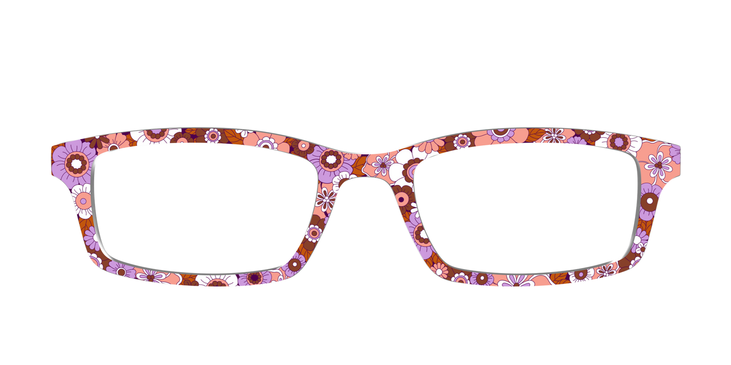 The Lilac Retro Floral - Front Top Image - Pair Eyewear
