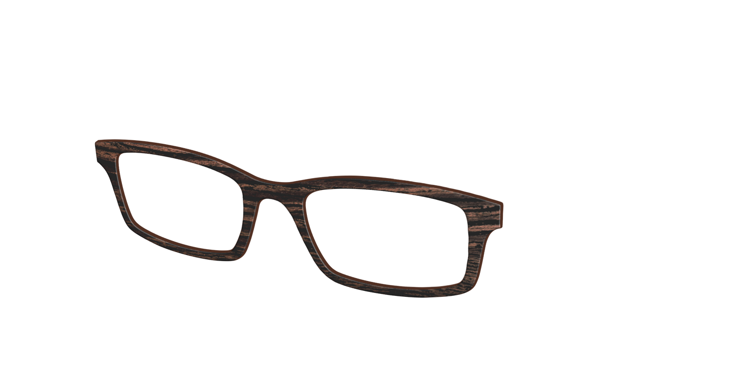 The Mahogany Woodgrain - Angle Top Image - Pair Eyewear