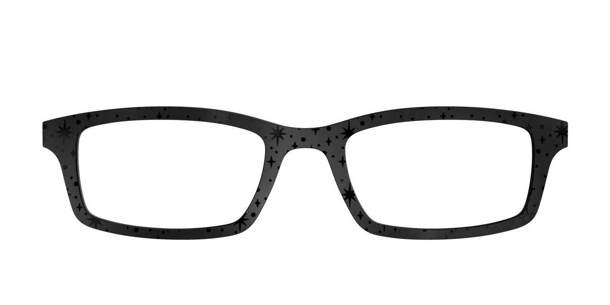 The Matte Black Spell Bursts - Front Top Image - Pair Eyewear