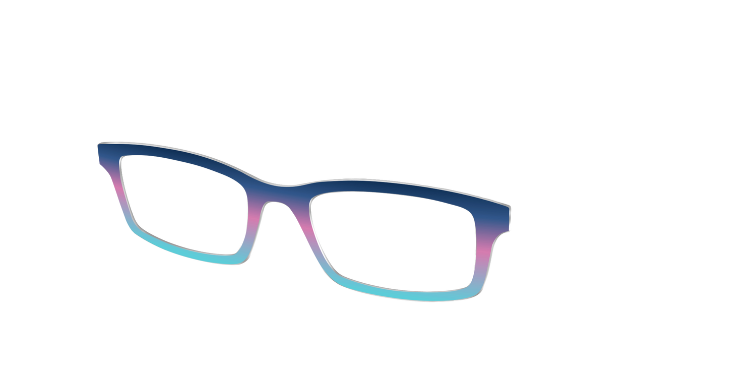 The Midnight to Aquamarine Gradient - Angle Top Image - Pair Eyewear