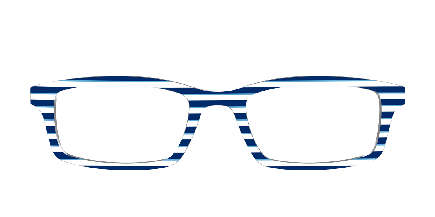 The Navy Stripes - Front Top Image - Pair Eyewear