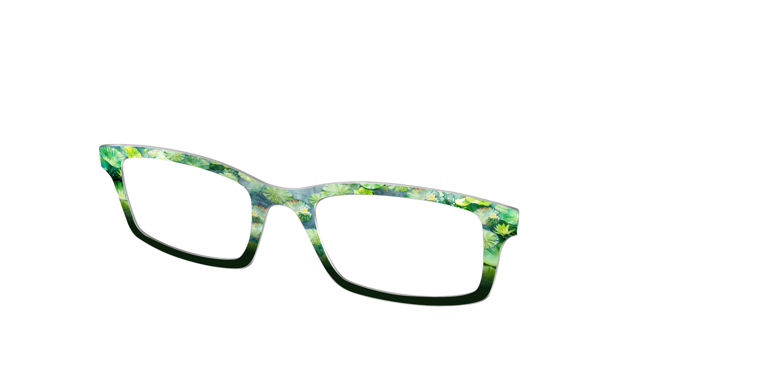 The Painterly Lily Pads - Angle Top Image - Pair Eyewear