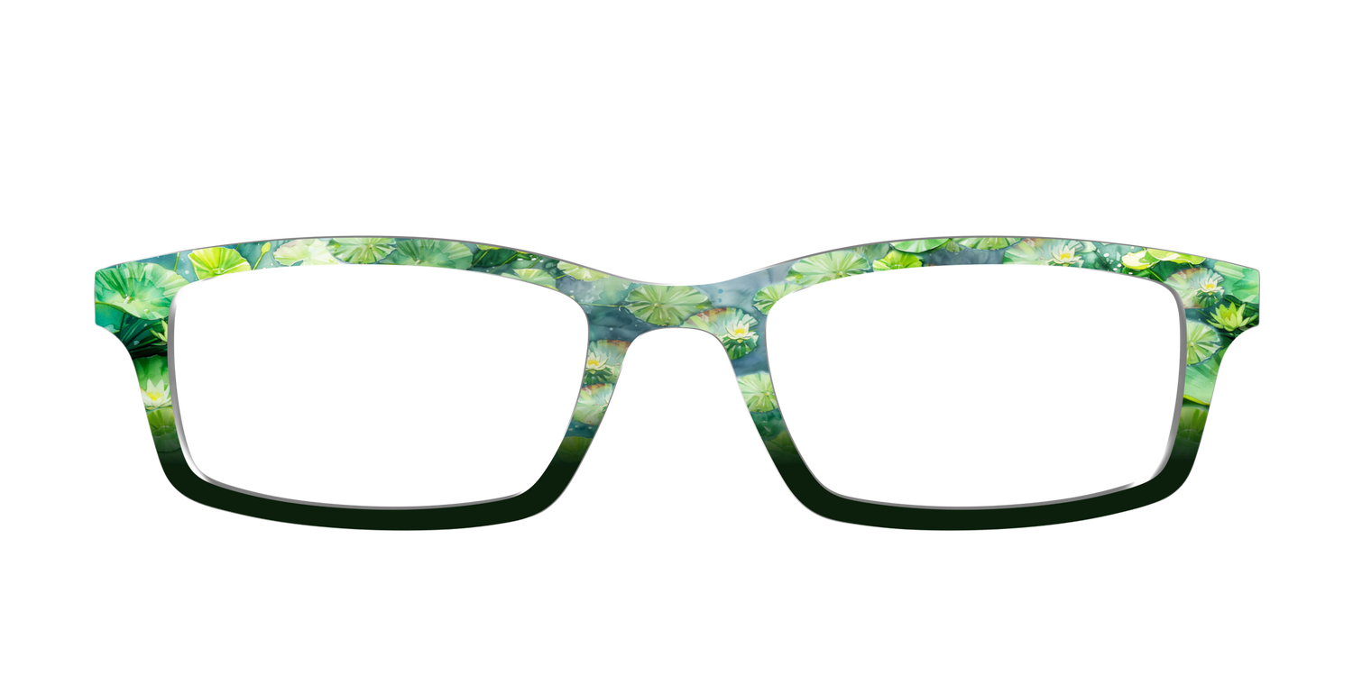 The Painterly Lily Pads - Front Top Image - Pair Eyewear
