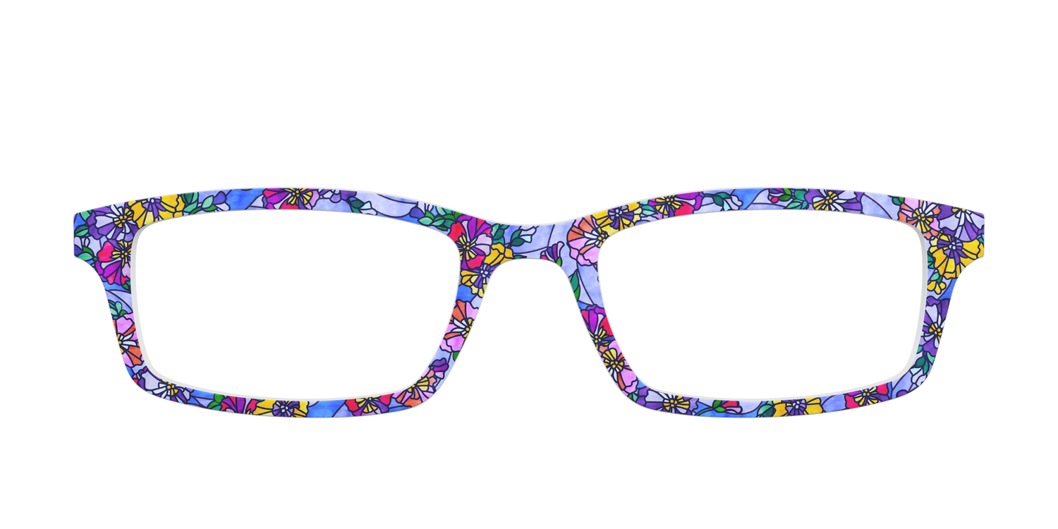 The Pansy Stained Glass - Front Top Image - Pair Eyewear