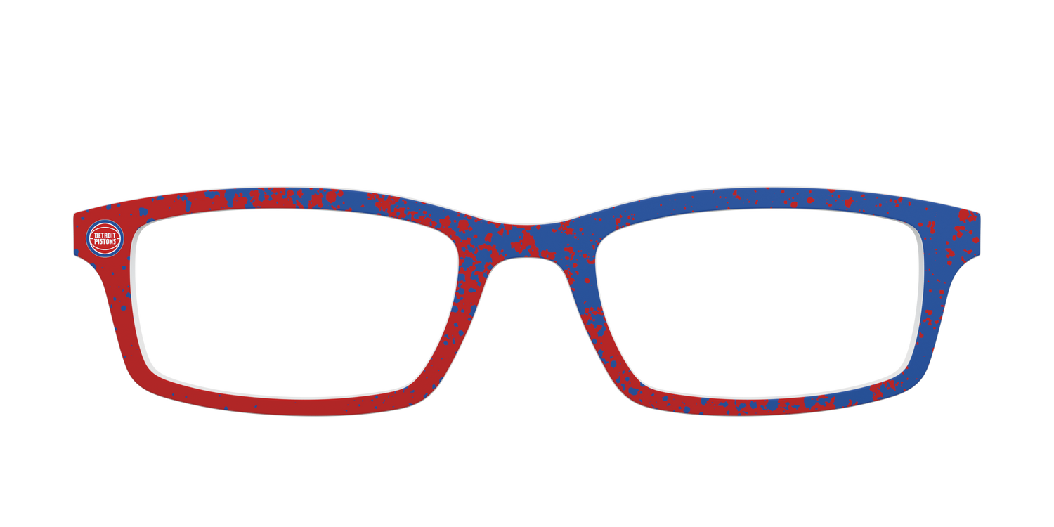 The Pistons Splatter - Front Top Image - Pair Eyewear