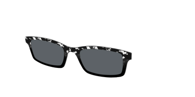 The Polarized Bold Black & White Tortoise Sun Top - Angle Top Thumbnail - Pair Eyewear
