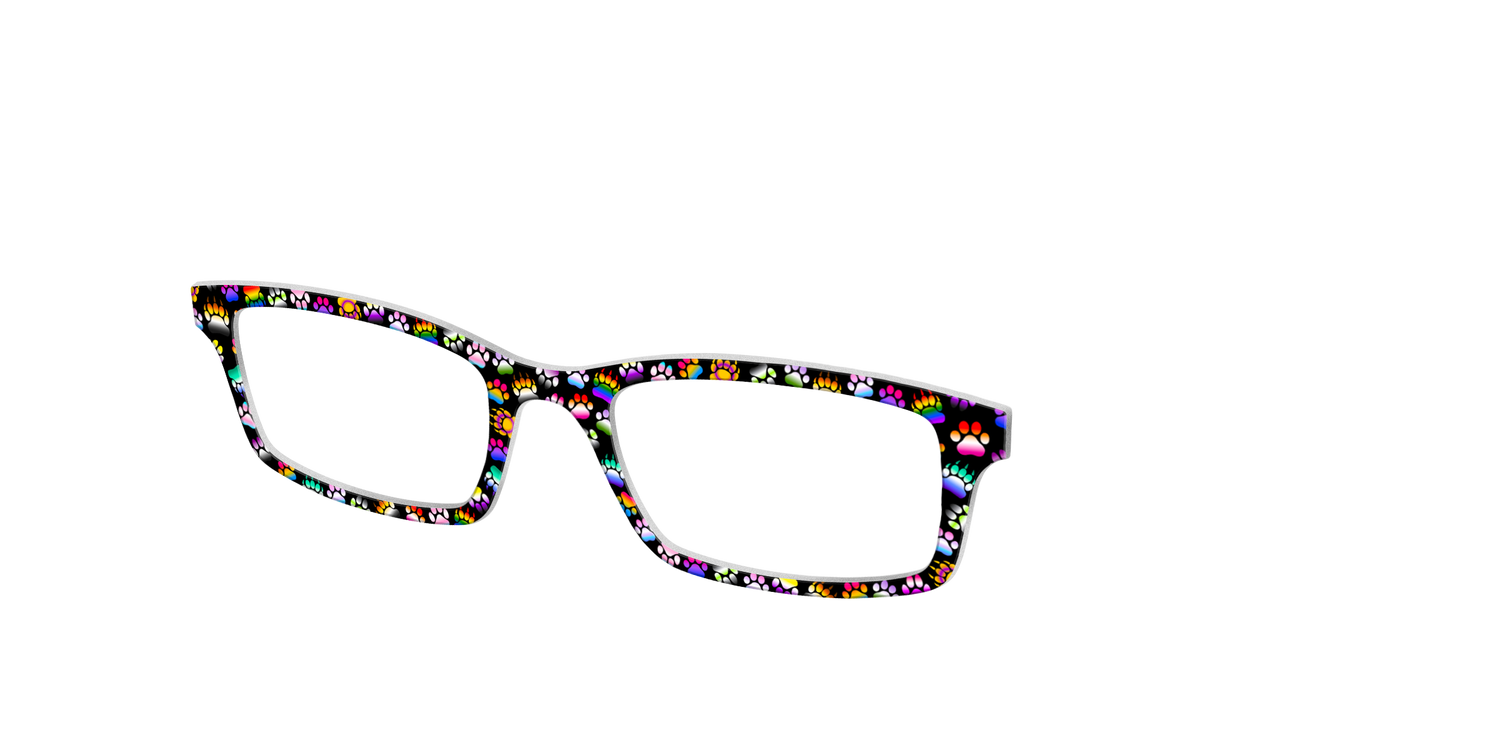 The Pride Paw Prints - Angle Top Image - Pair Eyewear