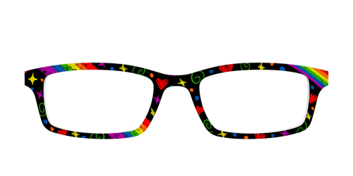 The Rainbow Chalk Doodles - Pair Eyewear