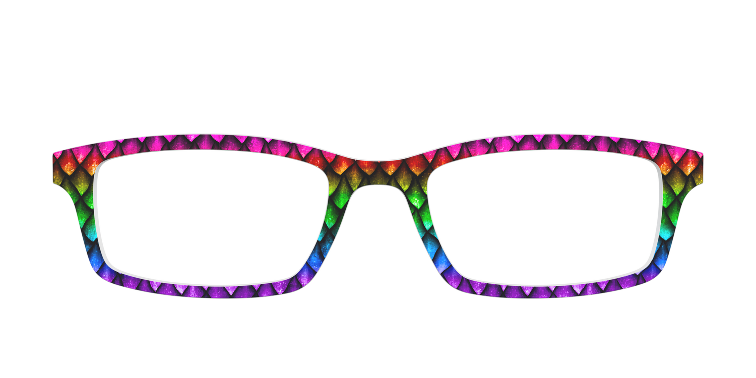 The Rainbow Dragon Scales - Front Top Image - Pair Eyewear