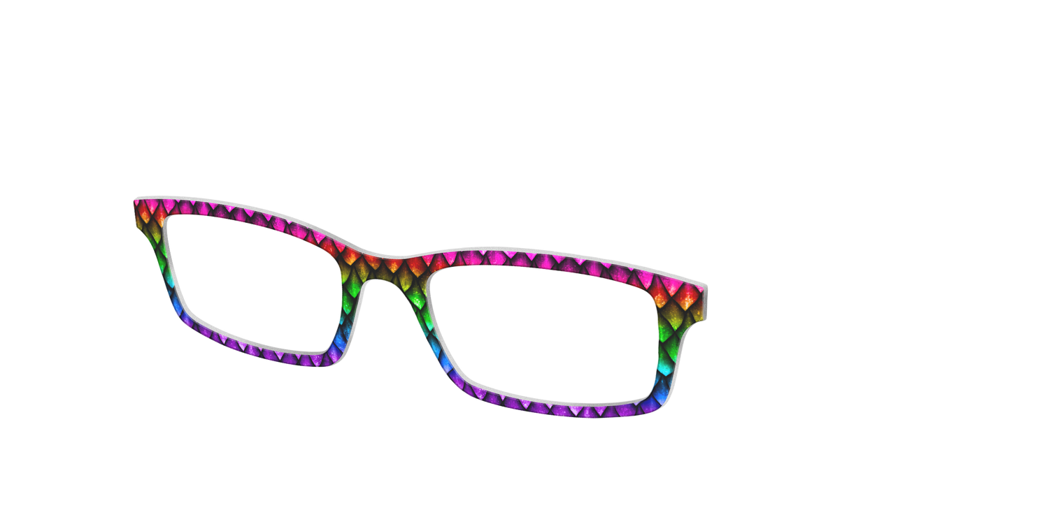 The Rainbow Dragon Scales - Angle Top Image - Pair Eyewear