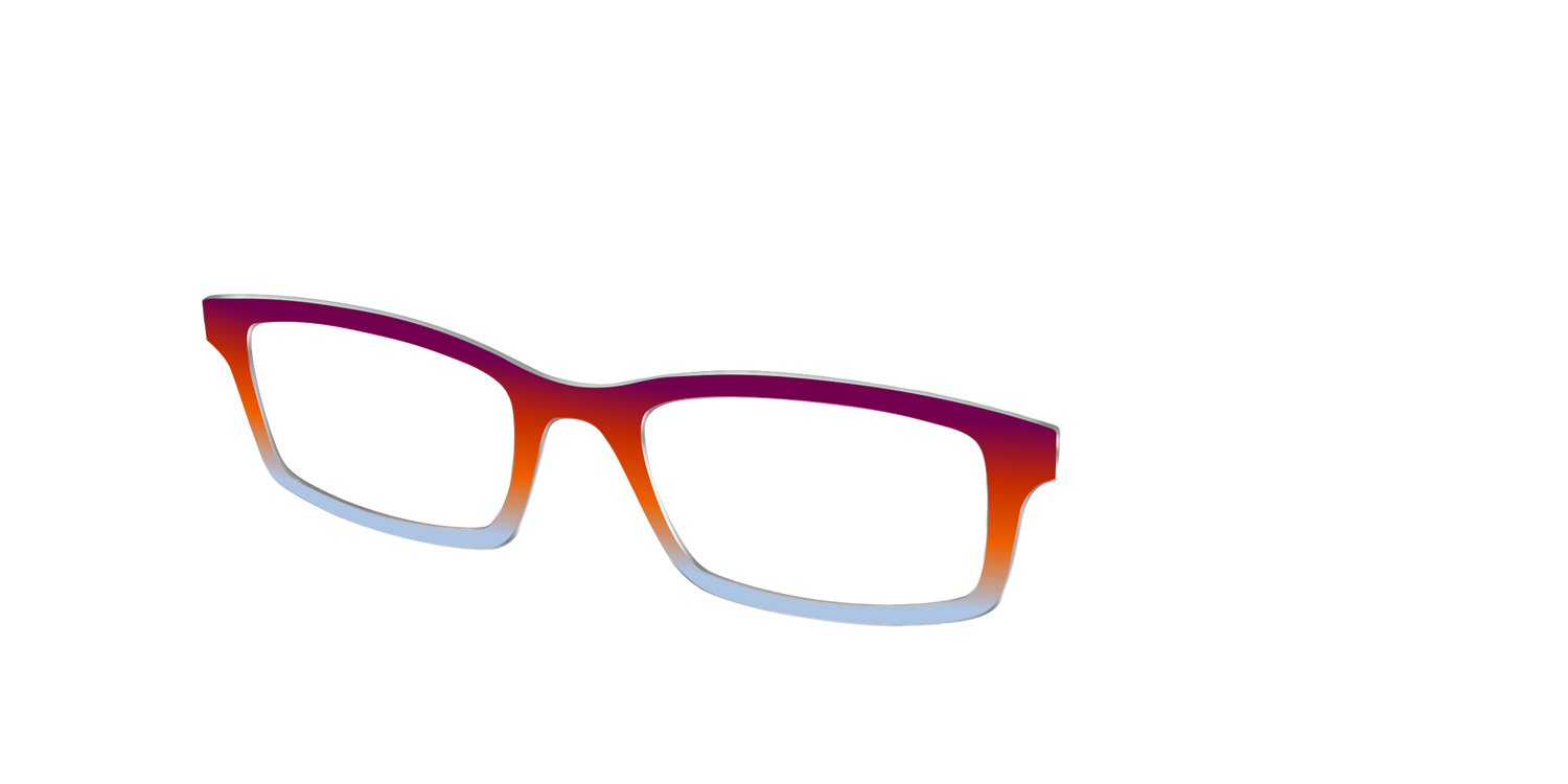 The Raspberry to Periwinkle Gradient - Angle Top Image - Pair Eyewear