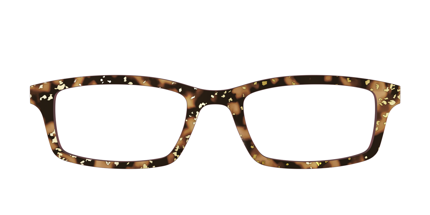 The Sandalwood Tortoise with Gold Foil - Front Top Image - Pair Eyewear