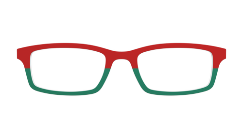 The Scarlet Red & Spruce Split - Pair Eyewear