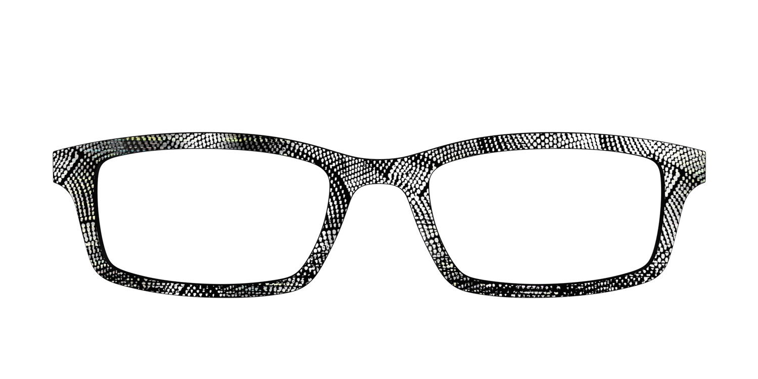 The Silver Iridescent Sound Waves - Front Top Image - Pair Eyewear