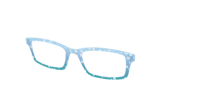 The Sky Blue Crystal with Daisy Glitter - Angle Top Thumbnail - Pair Eyewear