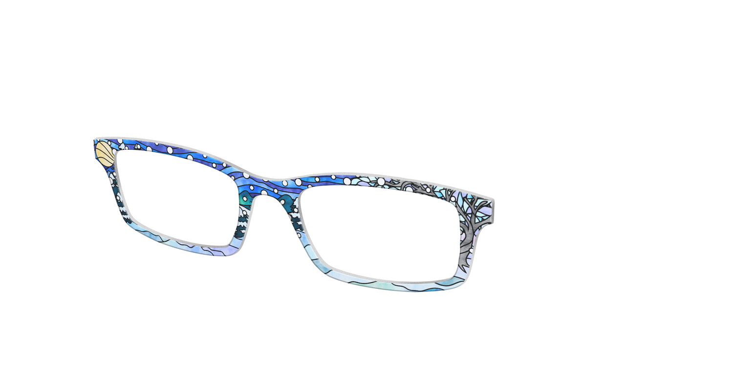 The Snowscape Stained Glass - Angle Top Image - Pair Eyewear