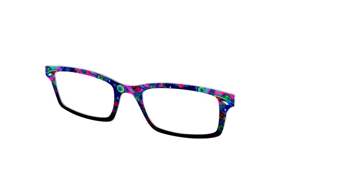 The Space Invasion Marble - Angle Top Image - Pair Eyewear