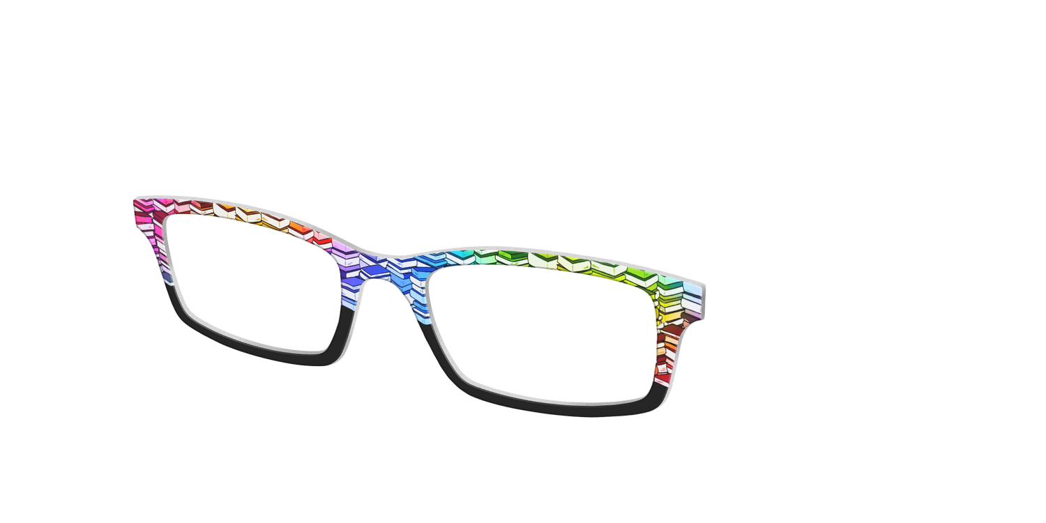The Rainbow Stacks Split - Angle Top Image - Pair Eyewear