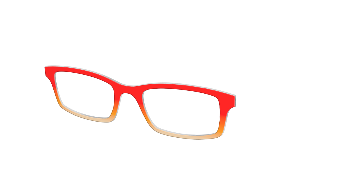 The Tangerine to Apricot Gradient - Angle Top Image - Pair Eyewear