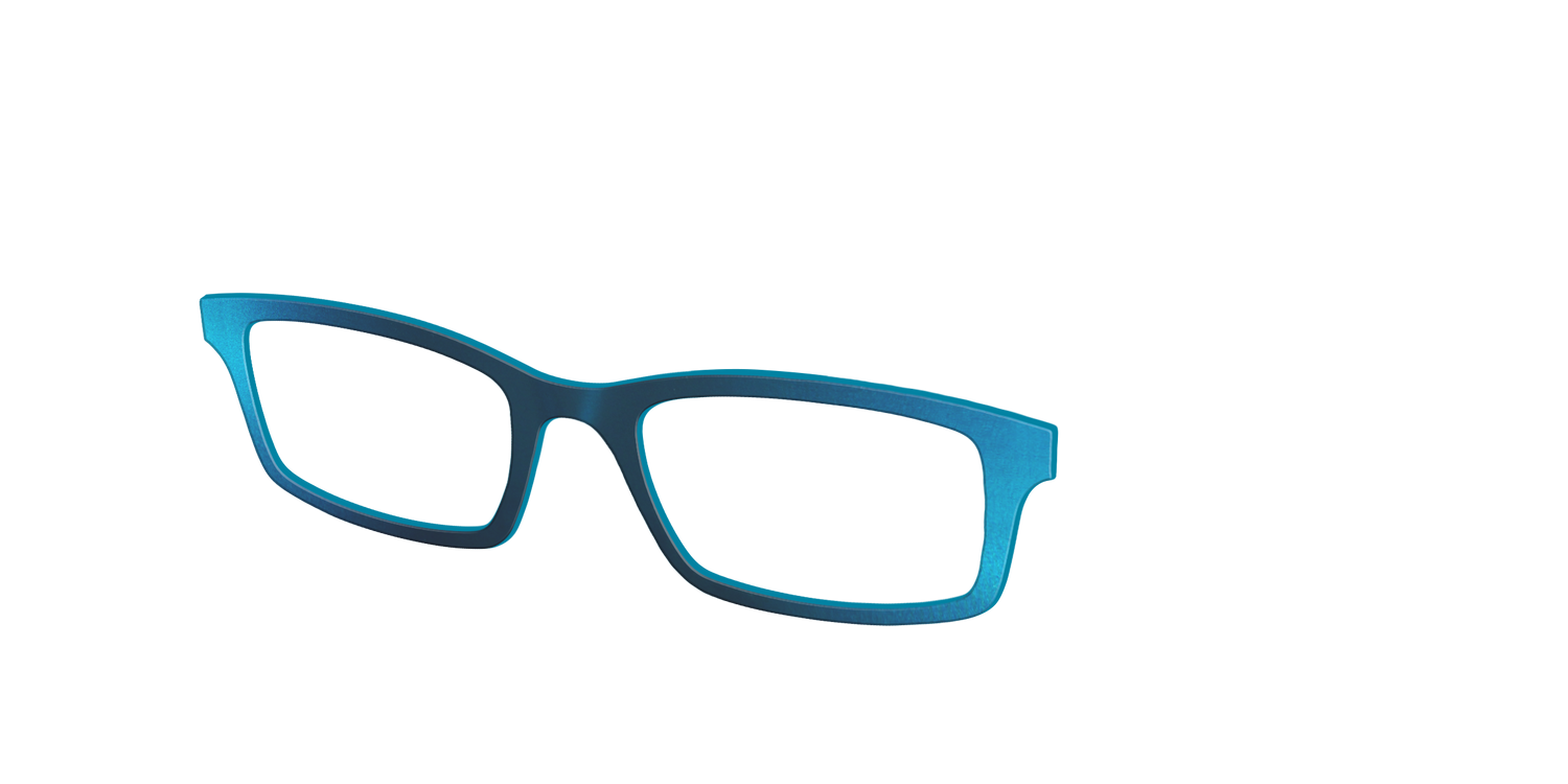 The Teal Mirror - Angle Top Image - Pair Eyewear