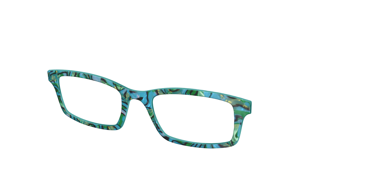 The Teal Turbo Shell - Angle Top Image - Pair Eyewear