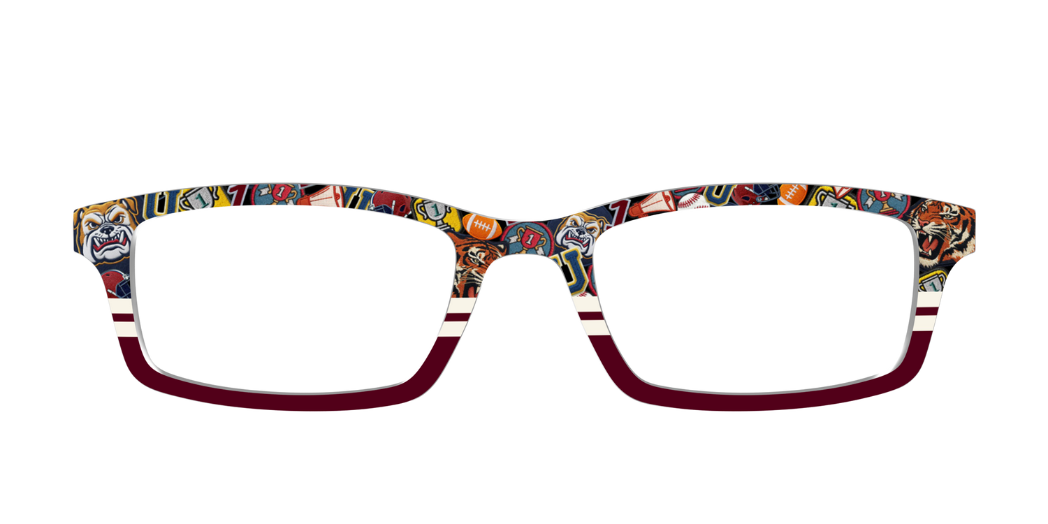 The Varsity Patches Split - Front Top Image - Pair Eyewear