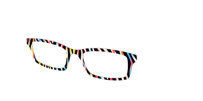 The Vivid Zebra Stripes - Angle Top Thumbnail - Pair Eyewear