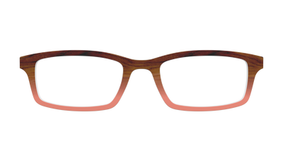 The Woodgrain to Peach Gradient - Front Top Thumbnail - Pair Eyewear