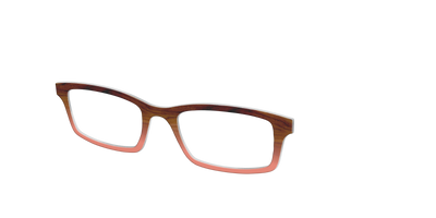 The Woodgrain to Peach Gradient - Angle Top Thumbnail - Pair Eyewear