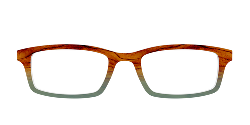 The Woodgrain to Sage Gradient - Pair Eyewear