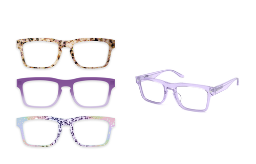 The Drew - Lavender Clear - Pair Eyewear