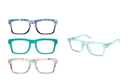 The Drew - Seafoam Clear - Pair Eyewear