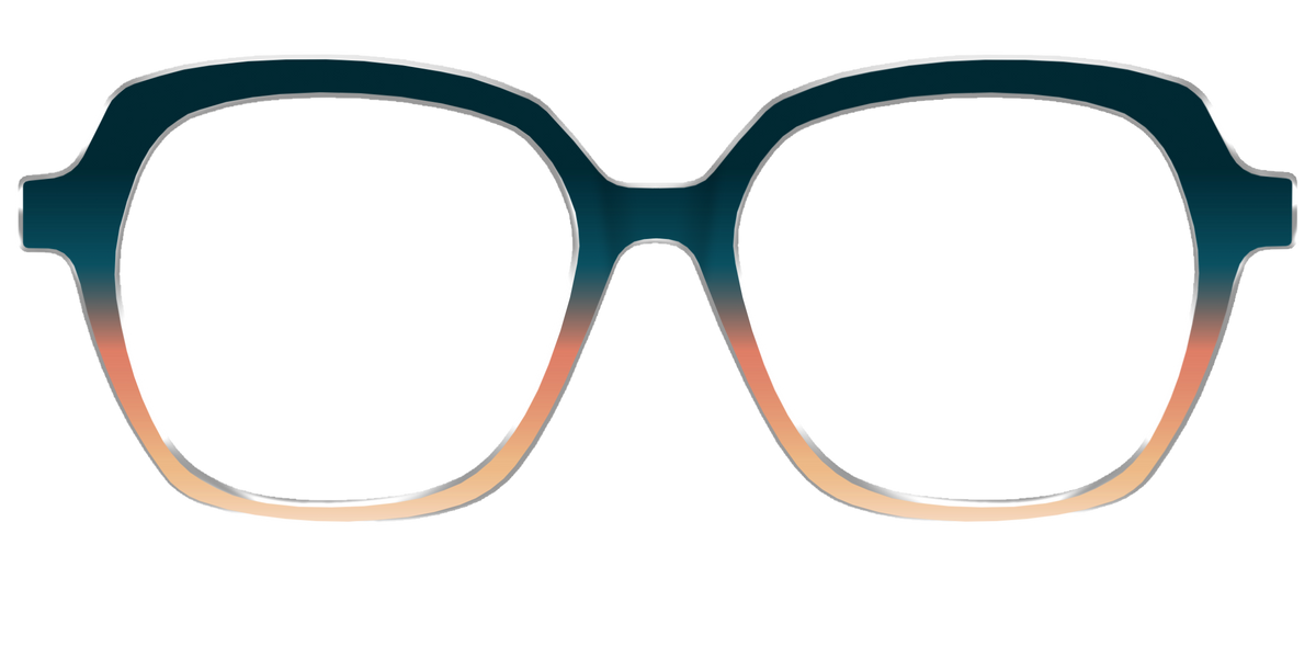 The Aegean to Apricot Gradient - Front Top Image - Pair Eyewear
