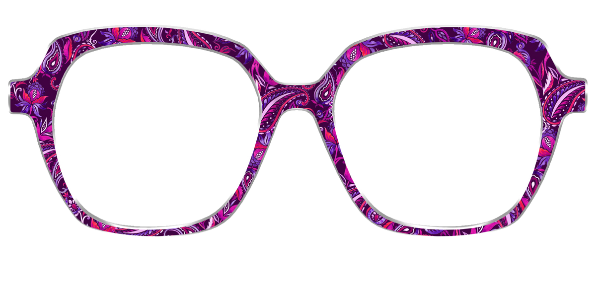 The Aubergine Paisley - Front Top Image - Pair Eyewear
