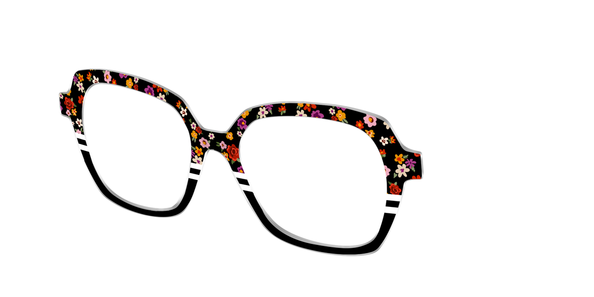 The Ditsy Stripe Split - Angle Top Image - Pair Eyewear
