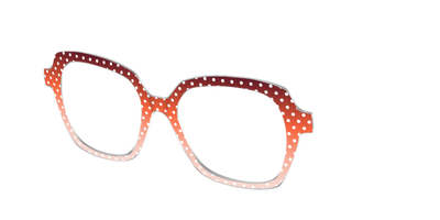 The Maroon to Blush Gradient Polka Dot - Angle Top Thumbnail - Pair Eyewear