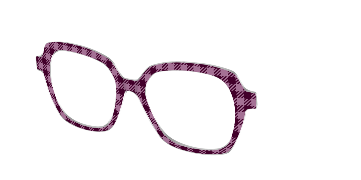 The Merlot Gingham - Angle Top Image - Pair Eyewear