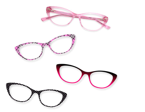 The ella - Pink Glitter Clear - Pair Eyewear