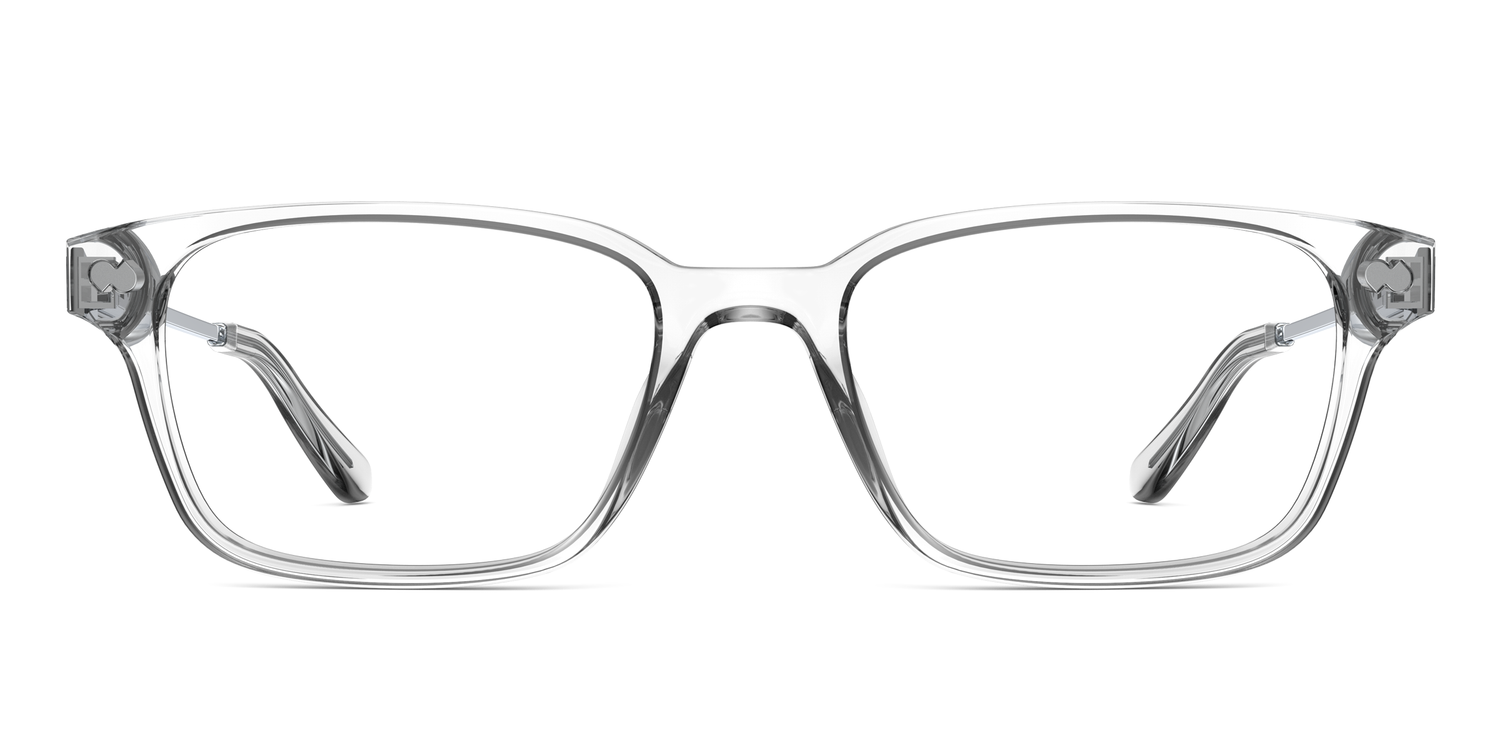 The Finley - Crystal Clear Acetate Silver Metal - Carousel11 - Pair Eyewear