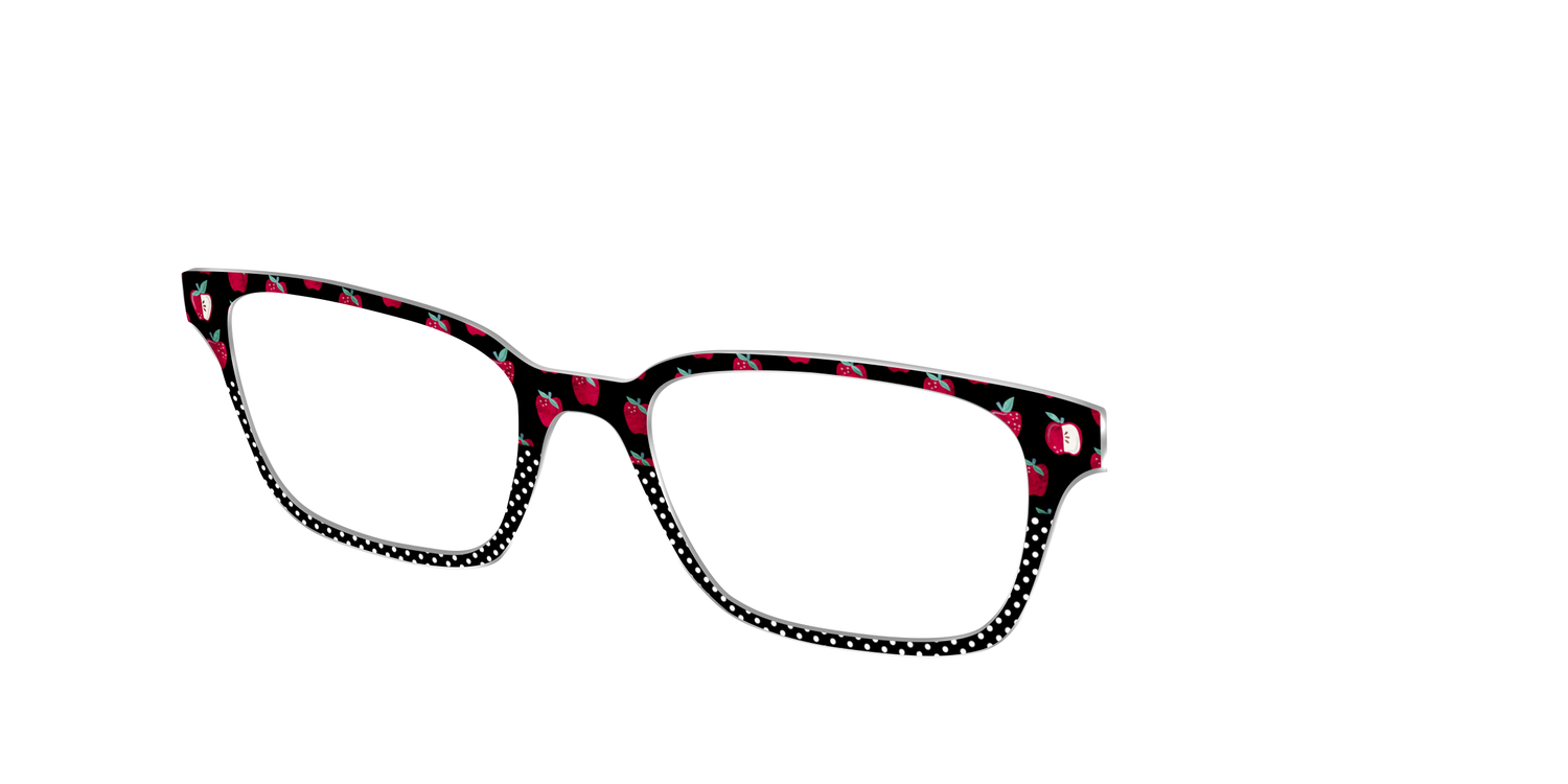 The Apple Polka Dot Split - Angle Top Image - Pair Eyewear