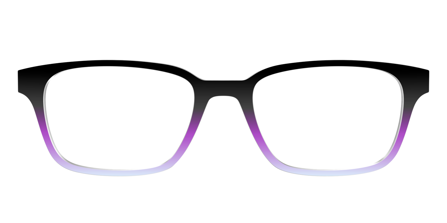 The Black to Pale Periwinkle Gradient - Front Top Image - Pair Eyewear