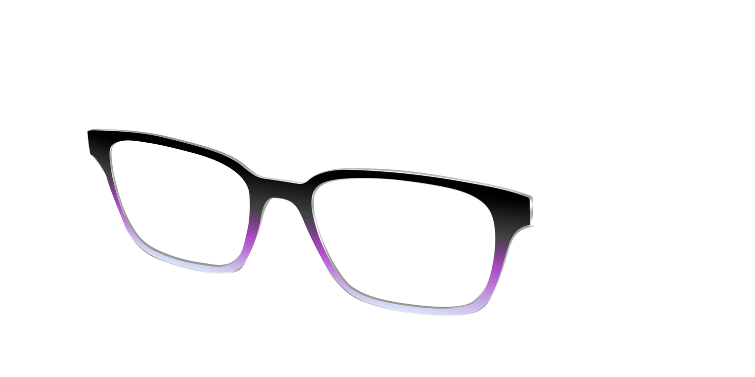 The Black to Pale Periwinkle Gradient - Angle Top Image - Pair Eyewear