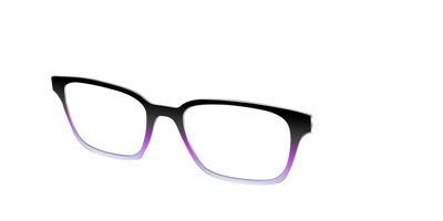 The Black to Pale Periwinkle Gradient - Angle Top Thumbnail - Pair Eyewear