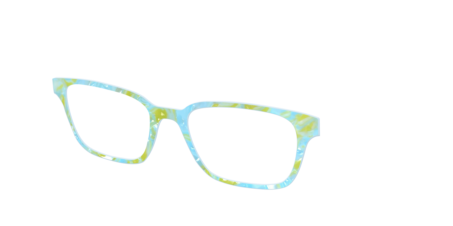 The Blue Lemonade Pearl Marble - Angle Top Image - Pair Eyewear