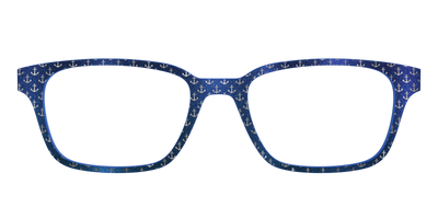 The Blue Shimmer with Silver Foil Anchors - Front Top Thumbnail - Pair Eyewear