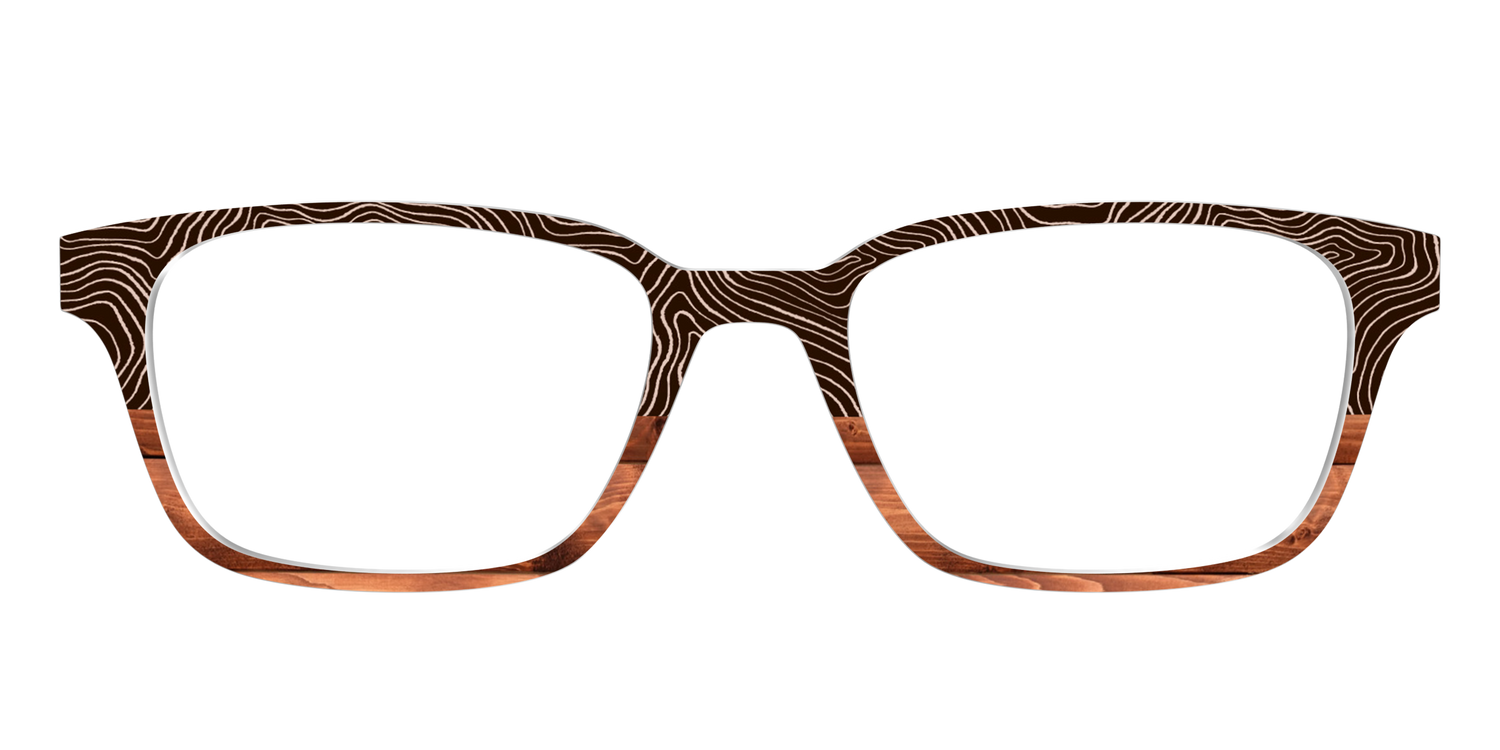 The Cabin Woodgrain Split - Front Top Image - Pair Eyewear