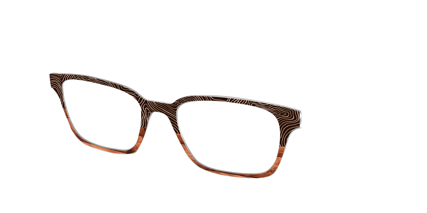 The Cabin Woodgrain Split - Angle Top Image - Pair Eyewear